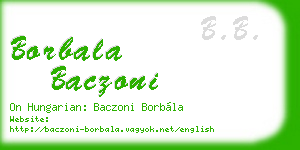 borbala baczoni business card